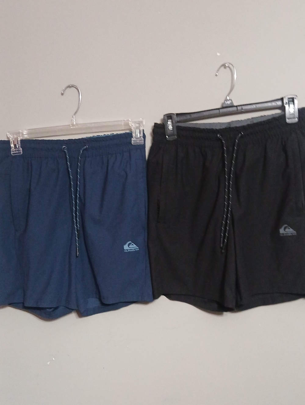 Quiksilver Mens Drawstring Active Shorts - Blue and Black